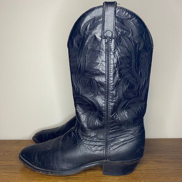 Laredo Men’s Paris Black Leather Cowboy Western Boots 4240 Size 9.5D - Picture 3 of 7